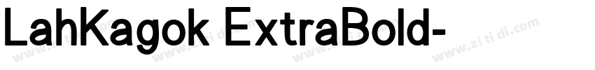 LahKagok ExtraBold字体转换
